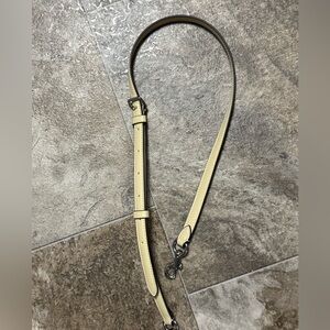 Coach Leather Adjustable Crossbody Strap in Pale Yellow